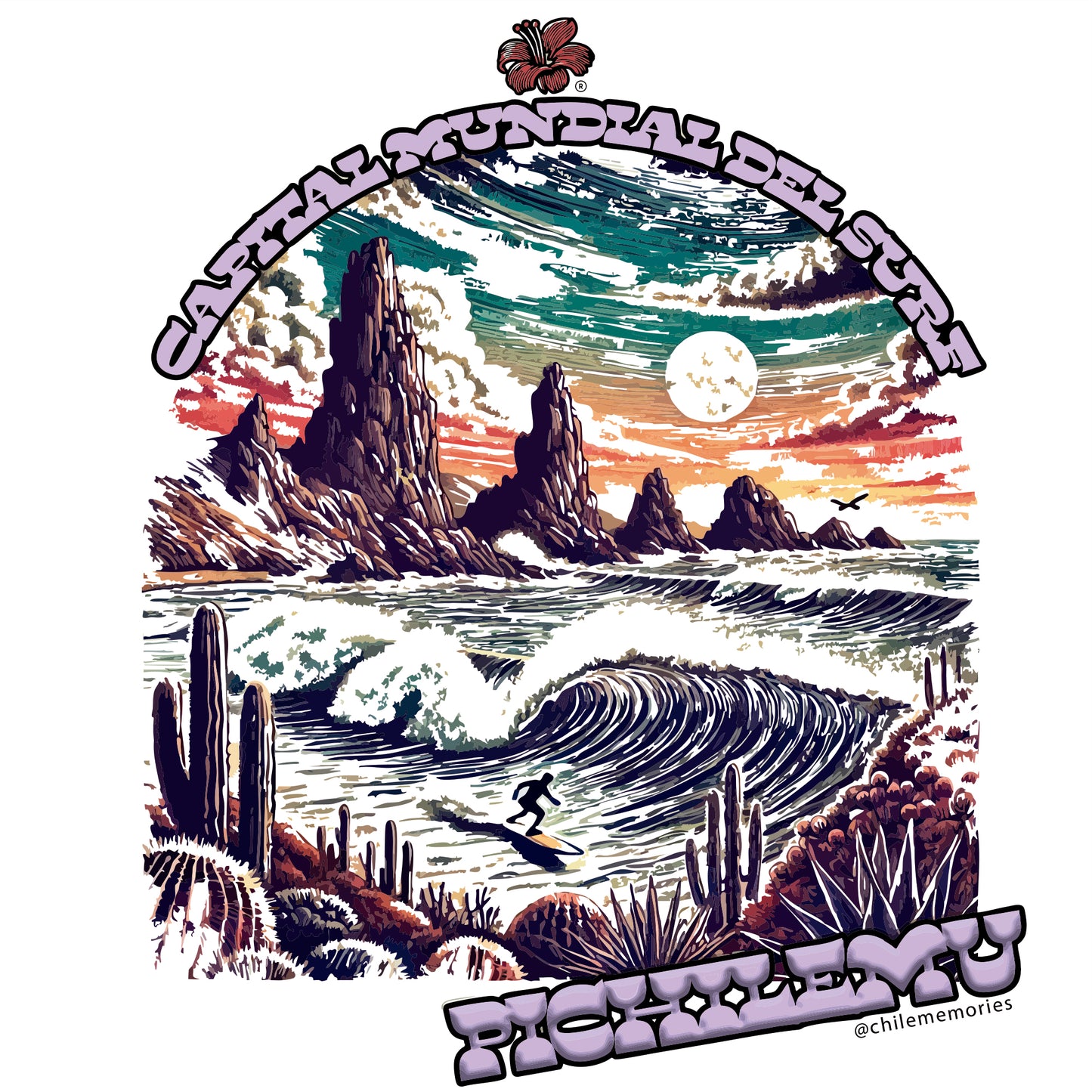 Polera Pichilemu - Edición Chile Memories